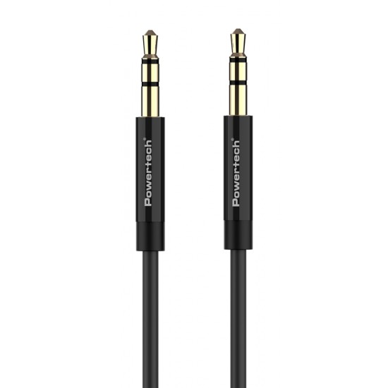 POWERTECH καλώδιο Jack 3.5mm prime PTR-0088, 3 pin, copper, 3m, μαύρο