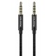 POWERTECH καλώδιο Jack 3.5mm prime PTR-0089, 4 pin, copper, 1m, μαύρο