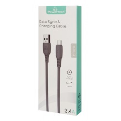 POWERTECH Καλώδιο USB σε Micro USB eco PTR-0090, copper, 1m, γκρι