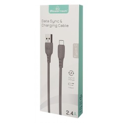 POWERTECH Καλώδιο USB σε USB Type-C eco PTR-0091, copper, 1m, γκρι