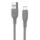 POWERTECH Καλώδιο USB σε USB Type-C eco PTR-0091, copper, 1m, γκρι