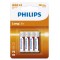 PHILIPS LongLife Zinq chloride μπαταρίες R03L4B/10 AAA R03 Micro, 4τμχ