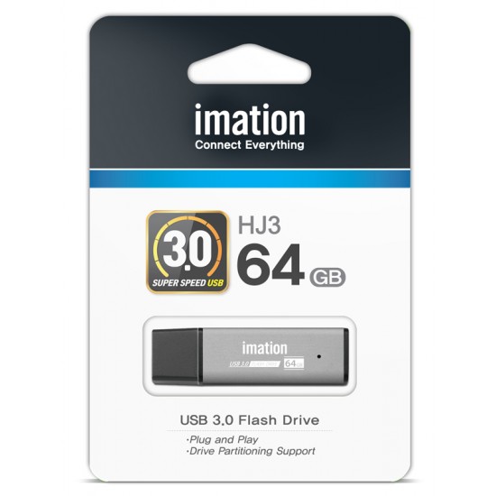 IMATION USB Flash Drive HJ3 RT03030064SV, 64GB, USB 3.0, ασημί