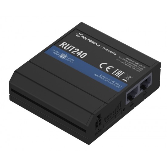 TELTONIKA industrial cellular router RUT240, 4G LTE Cat 4