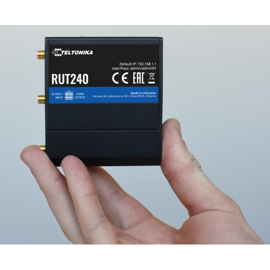 TELTONIKA industrial cellular router RUT240, 4G LTE Cat 4
