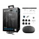 SADES Gaming earphones Wings 10, magnetic, 10mm, 3.5mm, μαύρα