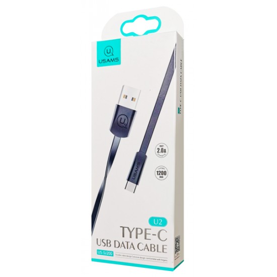 USAMS Καλώδιο USB σε Type-C US-SJ200, 1.2m, μαύρο