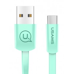 USAMS Καλώδιο USB σε Type-C US-SJ200, 1.2m, πράσινο