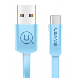 USAMS Καλώδιο USB σε Type-C US-SJ200, 1.2m, μπλε
