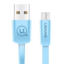 USAMS Καλώδιο USB σε Micro USB US-SJ201, 1.2m, μπλε