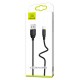 USAMS Καλώδιο USB σε Lightning US-SJ245, Ice-Cream, 1m, μαύρο