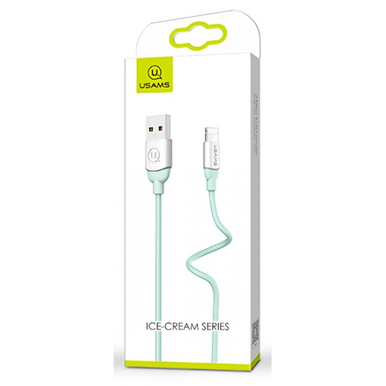USAMS Καλώδιο USB σε Lightning US-SJ245, Ice-Cream, 1m, πράσινο
