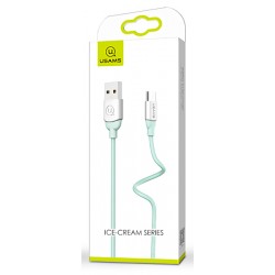 USAMS Καλώδιο USB σε Type-C US-SJ246, Ice-Cream , 1m, πράσινο