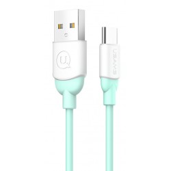 USAMS Καλώδιο USB σε Type-C US-SJ246, Ice-Cream , 1m, πράσινο