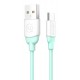 USAMS Καλώδιο USB σε Type-C US-SJ246, Ice-Cream , 1m, πράσινο