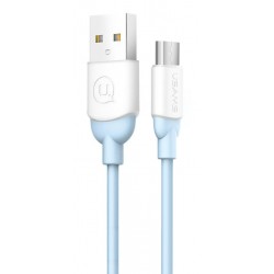 USAMS Καλώδιο USB σε Micro USB US-SJ247-BL, Ice-Cream , 1m, μπλε