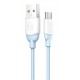 USAMS Καλώδιο USB σε Micro USB US-SJ247-BL, Ice-Cream , 1m, μπλε