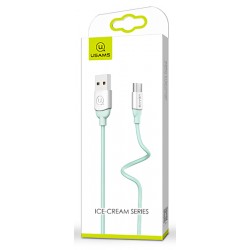 USAMS Καλώδιο USB σε Micro USB US-SJ247, Ice-Cream , 1m, πράσινο