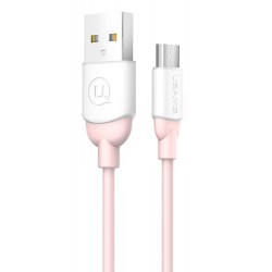 USAMS Καλώδιο USB σε Micro USB US-SJ247, Ice-Cream , 1m, ροζ