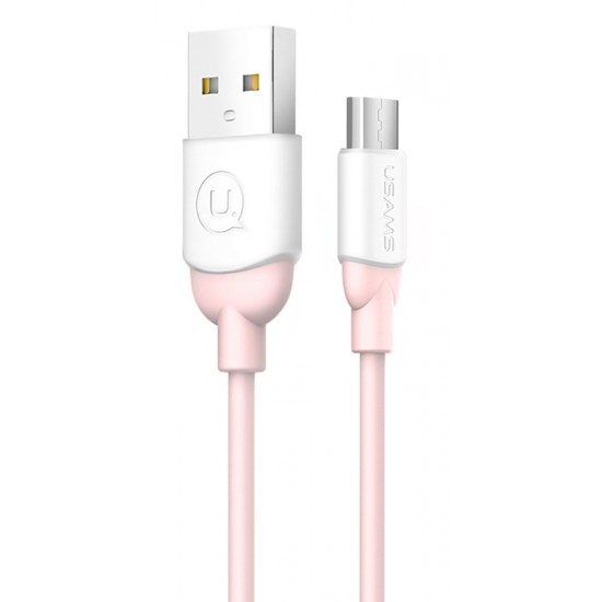 USAMS Καλώδιο USB σε Micro USB US-SJ247, Ice-Cream , 1m, ροζ