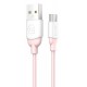 USAMS Καλώδιο USB σε Micro USB US-SJ247, Ice-Cream , 1m, ροζ