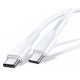 USAMS καλώδιο USB Type-C U43, 5A 100W, PD, 1.2m, λευκό