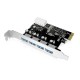 POWERTECH Κάρτα Επέκτασης PCI-e σε USB 3.0, 4 θύρες, Chipset VL805