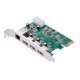 POWERTECH Κάρτα Επέκτασης PCI-e σε USB 3.0 & 1x LAN, VL805+RTL8153