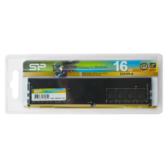 SILICON POWER μνήμη DDR4 UDIMM SP016GBLFU266F02, 16GB, 2666MHz, CL19