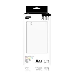 SILICON POWER Power Bank S200 20000mAh, 2x USB Output, White