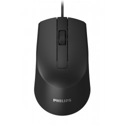 PHILIPS ενσύρματο ποντίκι SPK7104-BK, 1200DPI, USB, 3 πλήκτρα, μαύρο