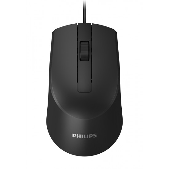 PHILIPS ενσύρματο ποντίκι SPK7104-BK, 1200DPI, USB, 3 πλήκτρα, μαύρο