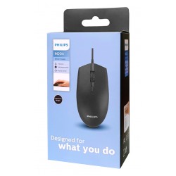 PHILIPS ενσύρματο ποντίκι SPK7204-ΒΚ, 1200DPI, USB, 4 πλήκτρα, μαύρο