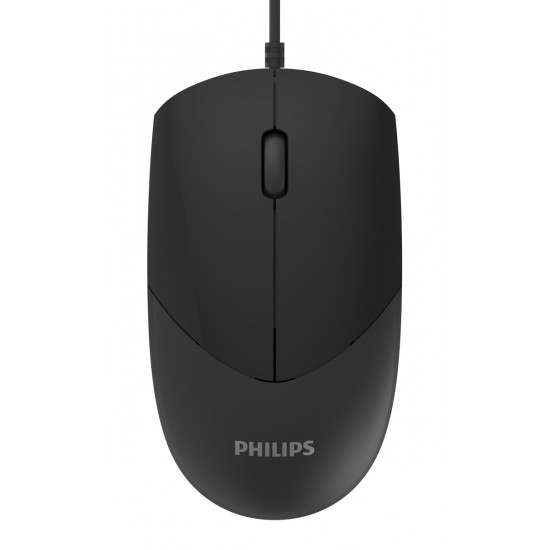PHILIPS ενσύρματο ποντίκι SPK7244, 1000DPI, USB, 3 πλήκτρα, μαύρο