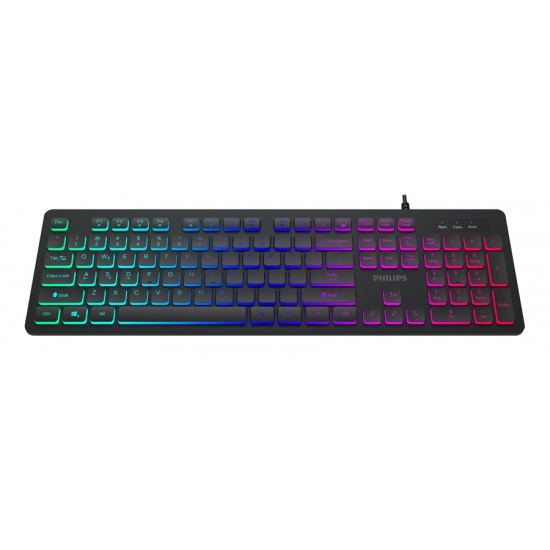 PHILIPS gaming πληκτρολόγιο SPK8264, ενσύρματο, RGB ambiglow, μαύρο
