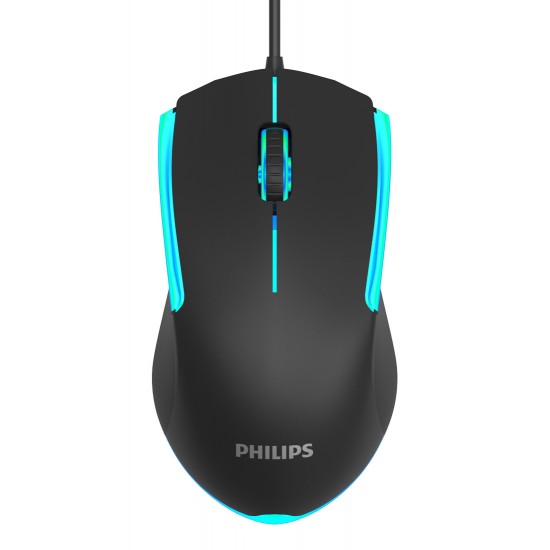 PHILIPS ενσύρματο gaming ποντίκι SPK9314, 1200DPI, 3 πλήκτρα, μαύρο