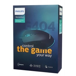 PHILIPS ενσύρματο gaming ποντίκι SPK9404, 2400DPI, 6 πλήκτρα, μαύρο