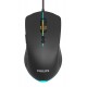 PHILIPS ενσύρματο gaming ποντίκι SPK9404, 2400DPI, 6 πλήκτρα, μαύρο