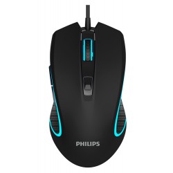 PHILIPS ενσύρματο gaming ποντίκι SPK9413, 6400DPI, 6 πλήκτρα, μαύρο