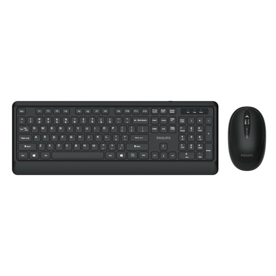 PHILIPS set ποντίκι & πληκτρολόγιο SPT6394, ασύρματα, 1600dpi, μαύρο