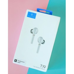 HAYLOU earphones T19, true wireless, θήκη φόρτισης, λευκά