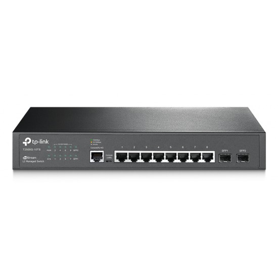 TP-LINK JetStream L2 Managed Switch T2500G-10TS, 8-Port Gbit, Ver. 2.0