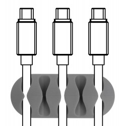 POWERTECH Οργανωτής καλωδίων σιλικόνης TIES-011, 5 καλωδίων, 6τμχ