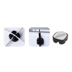 POWERTECH οργανωτής καλωδίων σιλικόνης TIES-029, 2 καλωδίων, λευκό, 5τμχ