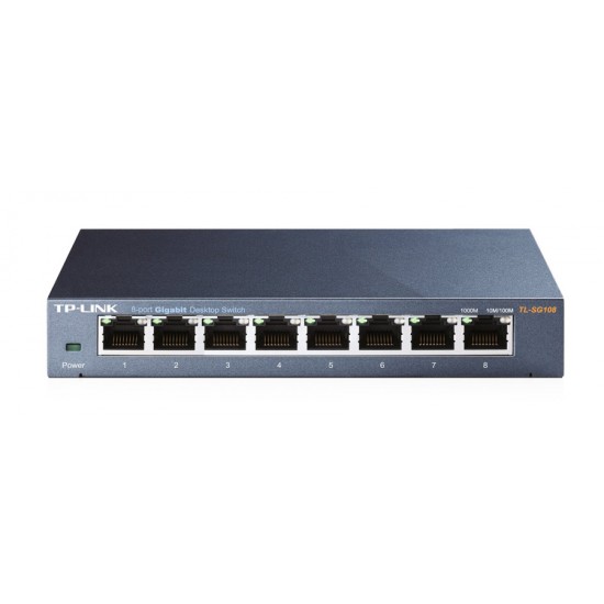 TP-LINK Desktop Switch TL-SG108 8 Θυρών, 10/100/1000Mbps, Ver. 4.0