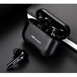 HIFUTURE earphones TrueAir ANC, true wireless, με θήκη φόρτισης, μαύρα
