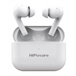 HIFUTURE earphones TrueAir ANC, true wireless, με θήκη φόρτισης, λευκά