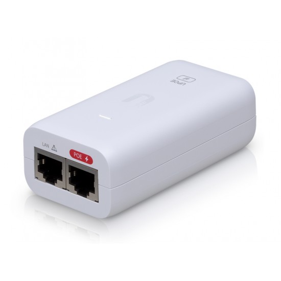 UBIQUITI Gigabit PoE Adapter U-POE-AF, 48V, 24W, με power cable