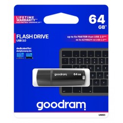 GOODRAM USB Flash Drive UMΜ3 0640K0R11, 64GB, USB 3.0, μαύρο