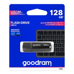 GOODRAM USB Flash Drive UMΜ3 1280K0R11, 128GB, USB 3.0, μαύρο